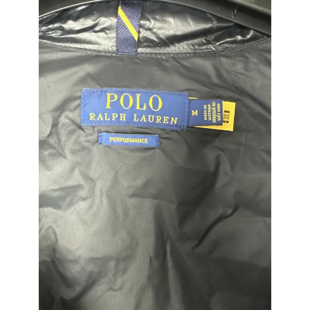 Polo Ralph Lauren The Colden Packable Glossed Jacket Dark Navy Mens Medium *Flaw